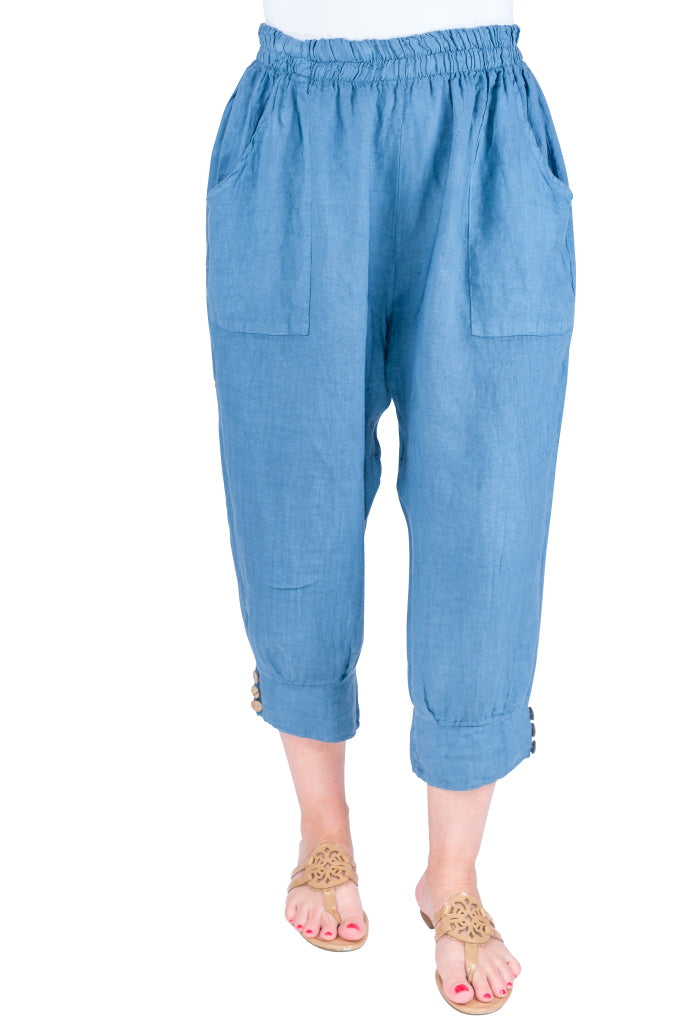 PL157-427 Jeans Delaney Cuff Linen Pant