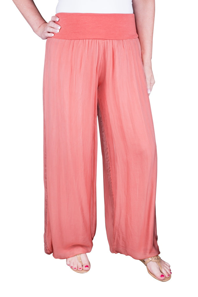 PL203-816 Tigerlily Mercedes Silk Pant with Foldover Waist