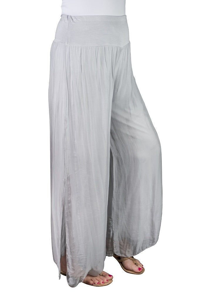 PL206-150 Pearl Eva Silk Side Slit Pant