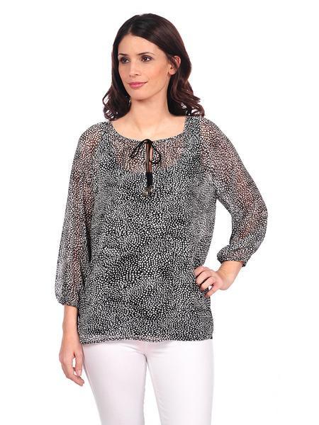 SHIW04-063 Confetti Charlotte Peasant Top