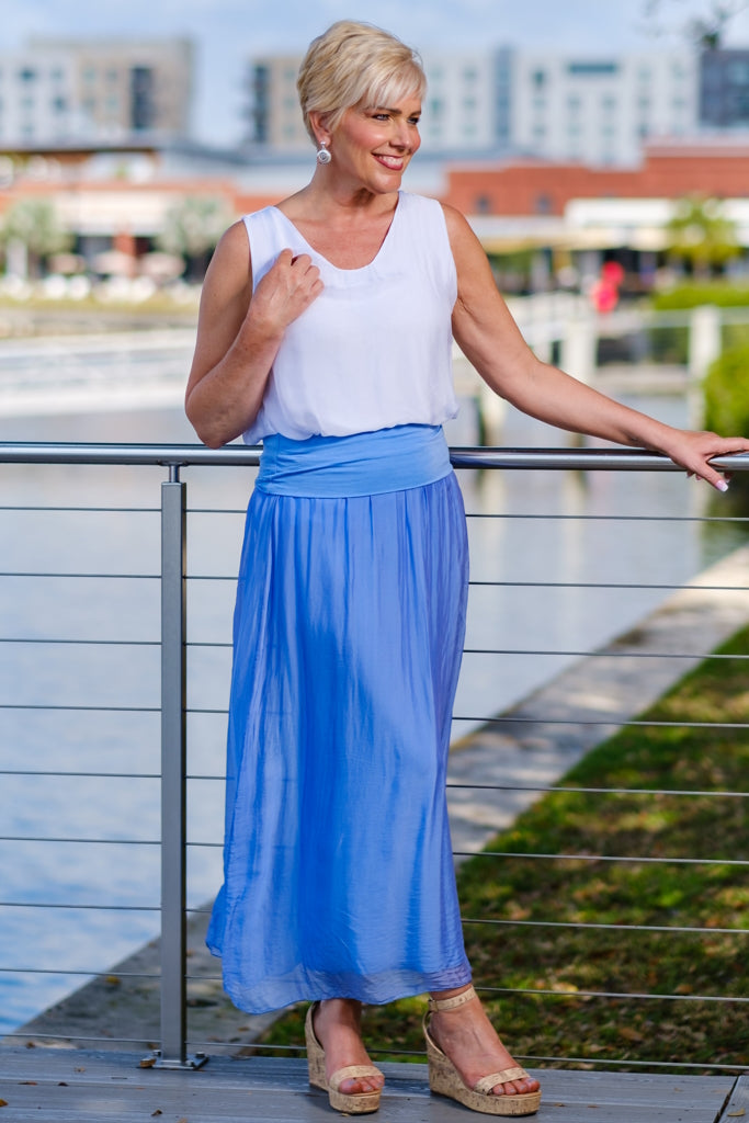 Brenda Silk Foldover Waist Skirt (SL204) – TINA Stephens Group