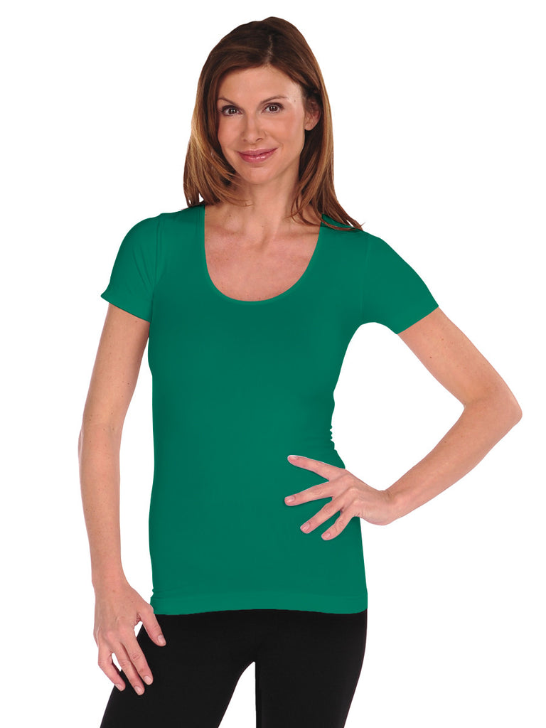 450SSU-119 Calypso Green Short Sleeve U Neck