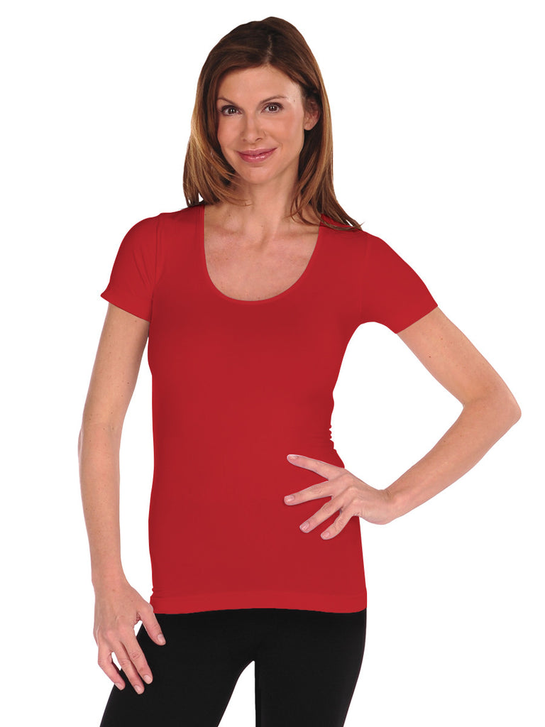 450SSU-152 Poppy Short Sleeve U Neck