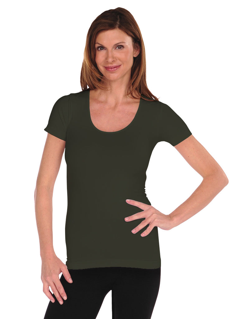 450SSU-505 Fatigue Charcoal Short Sleeve U Neck