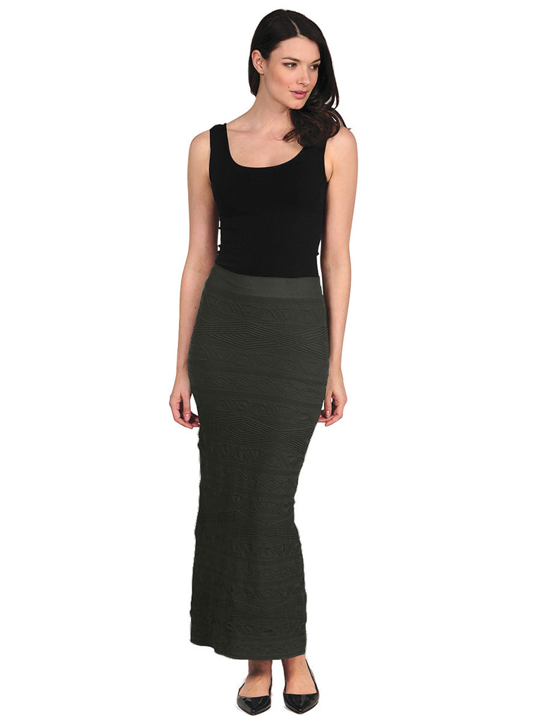 23S-118 Safari Tribal Maxi Skirt
