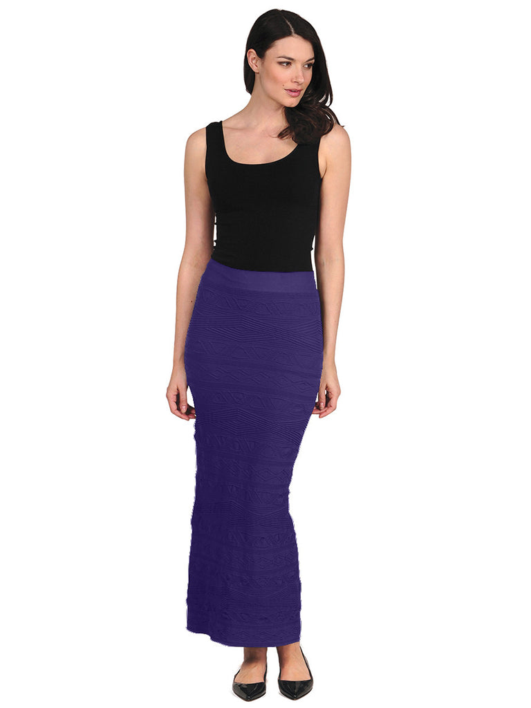 23S-155 Mulberry Tribal Maxi Skirt