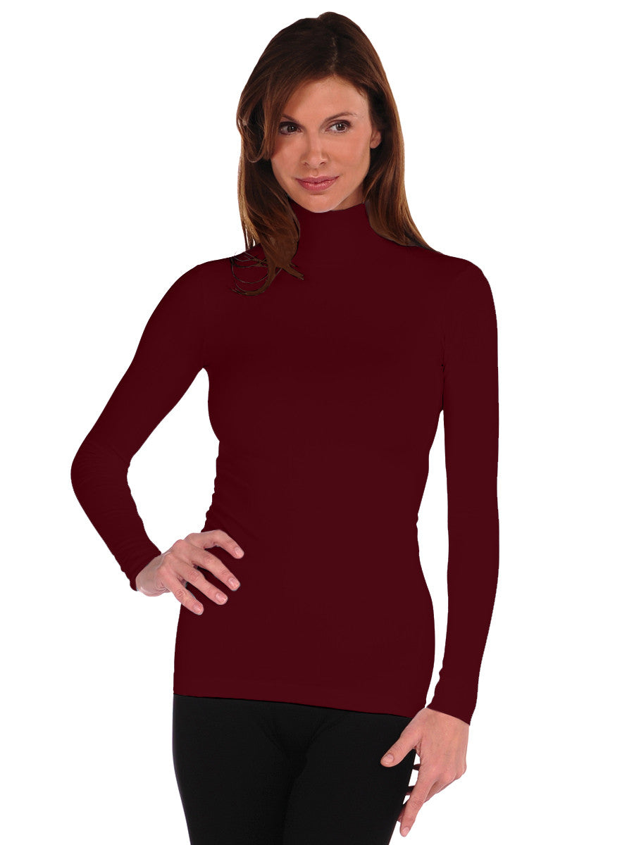 Who What Wear Burgundy Marl Mock Neck Puff Sleeve Long Sleeve Sweater Size  X NWT 